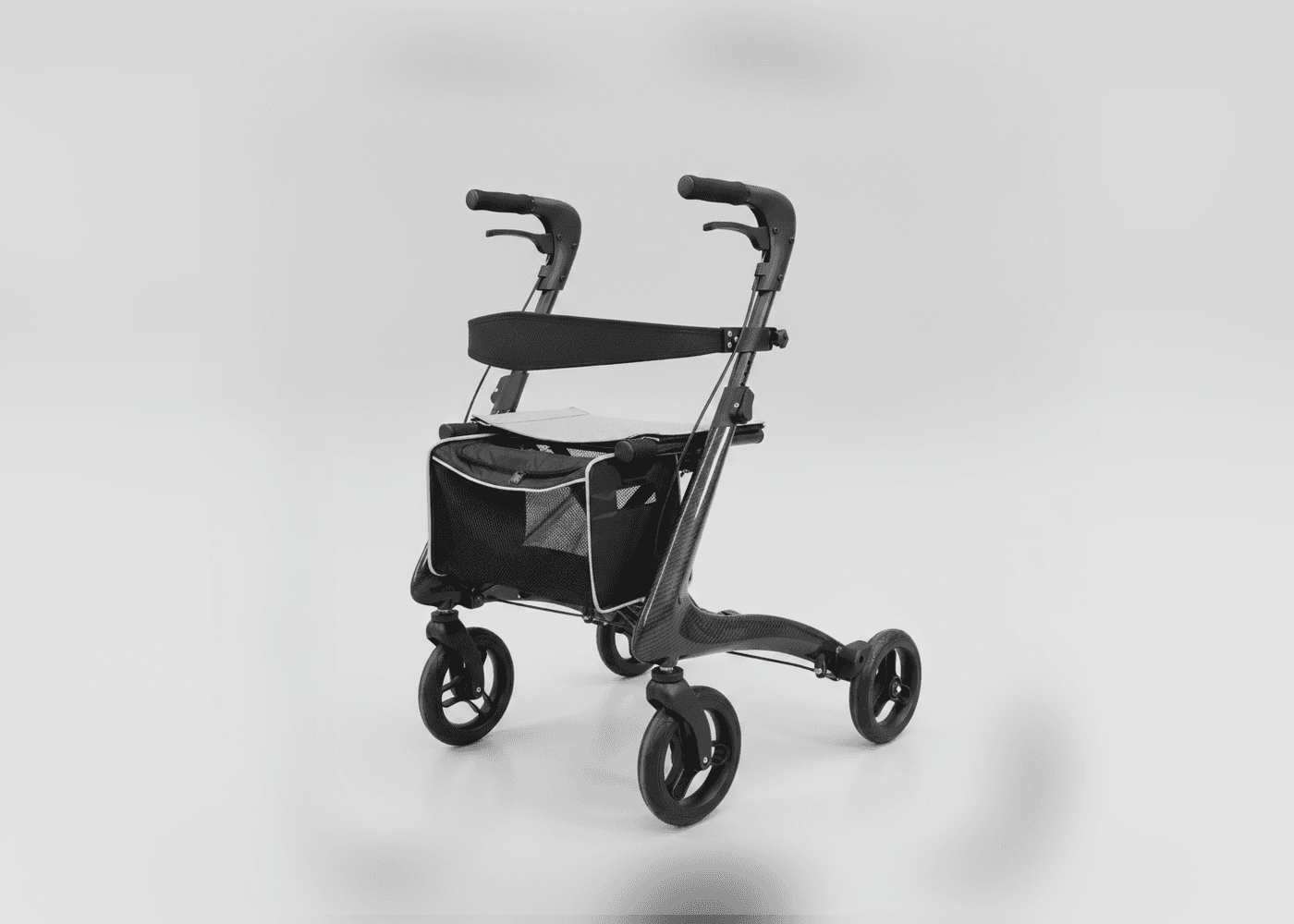 Nova Carbon carbon fiber rollator on a clean studio background